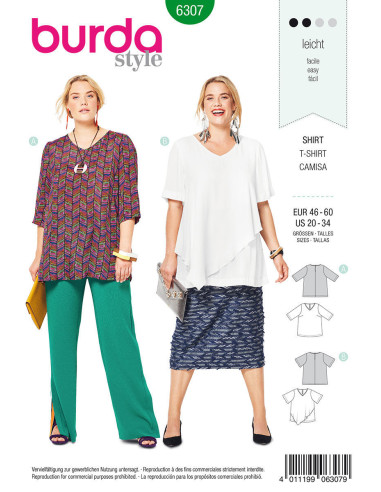 Modello di t-shirt - Burda 6307