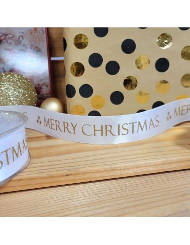 Nastro Buon Natale - Bianco