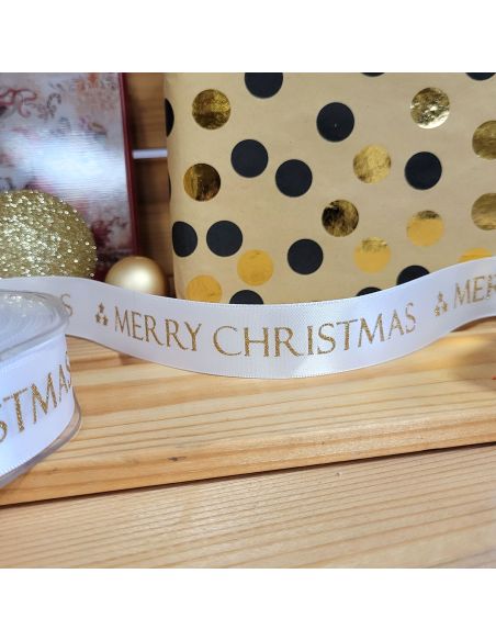 Nastro Buon Natale - Bianco