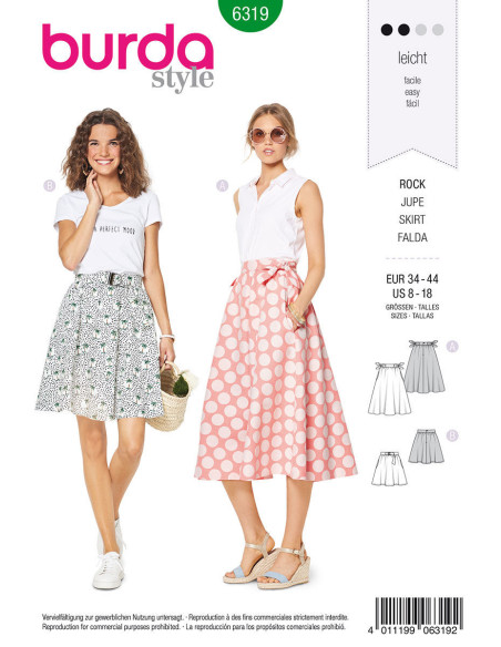 Modello di gonna - Burda 6319