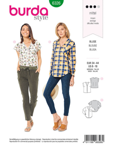Modello di camicetta - Burda 6326