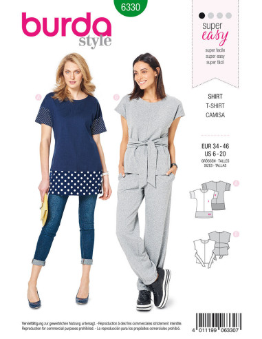 Modello di t-shirt - Burda 6330