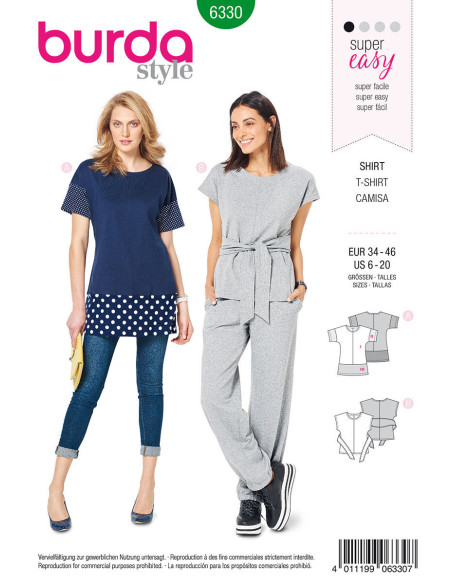 Modello di t-shirt - Burda 6330