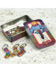 Set di 6 anelli marcapunti - Magliaia e calzino