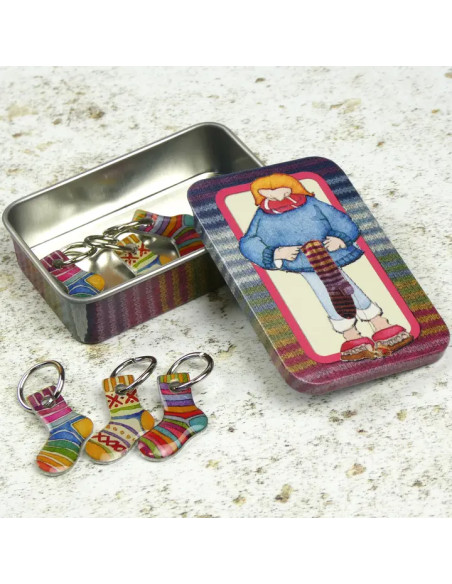 Set di 6 anelli marcapunti - Magliaia e calzino