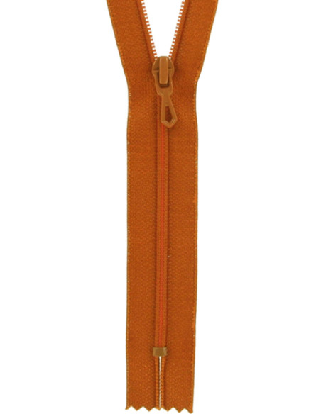 Cerniera lampo in nylon - Marrone caramello