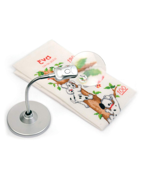 Lente d'ingrandimento da tavolo con illuminazione LED Purelite