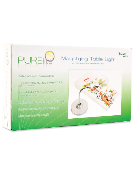 Lente d'ingrandimento da tavolo con illuminazione LED Purelite