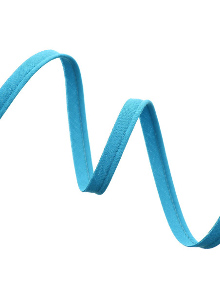 Cordoncino tutto tessuto 10 mm - Blu oceano