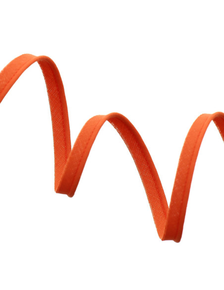 Cordoncino tutto tessuto 10 mm - Arancione vivace