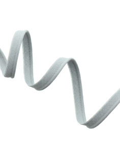 Cordoncino tutto tessuto 10 mm - Grigio perla