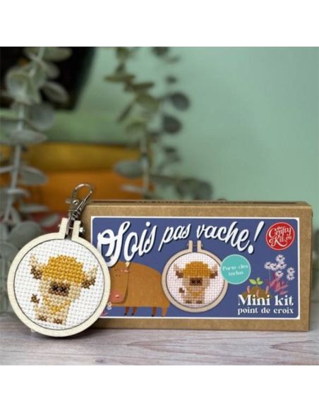 Mini kit ricamo a punto croce - Non essere cattivo!