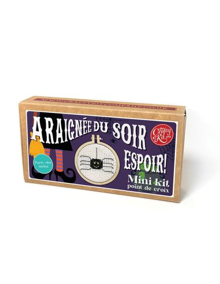 Mini kit ricamo a punto croce - Ragno della sera, speranza!