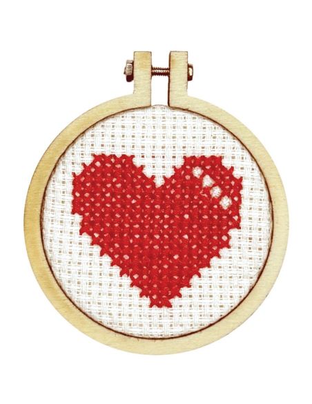 Mini kit ricamo a punto croce - Be my valentine