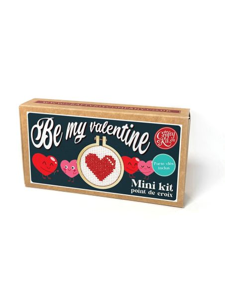 Mini kit ricamo a punto croce - Be my valentine