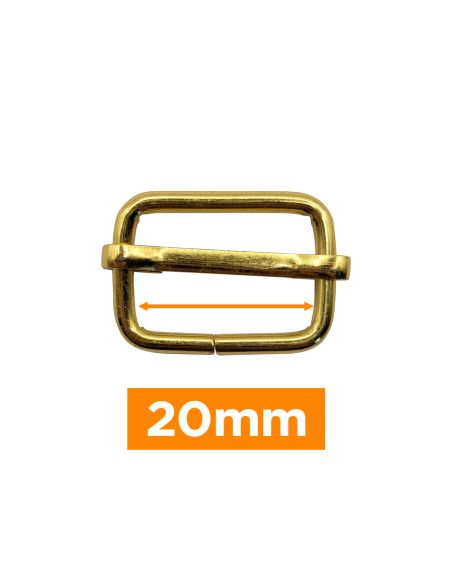 Fibbia scorrevole premium - Oro 20 mm