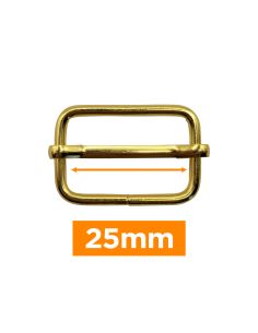 Fibbia scorrevole premium - Oro 25 mm