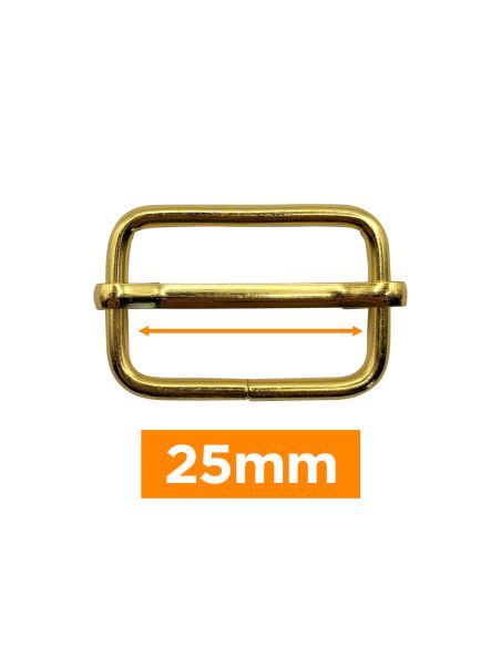 Fibbia scorrevole premium - Oro 25 mm