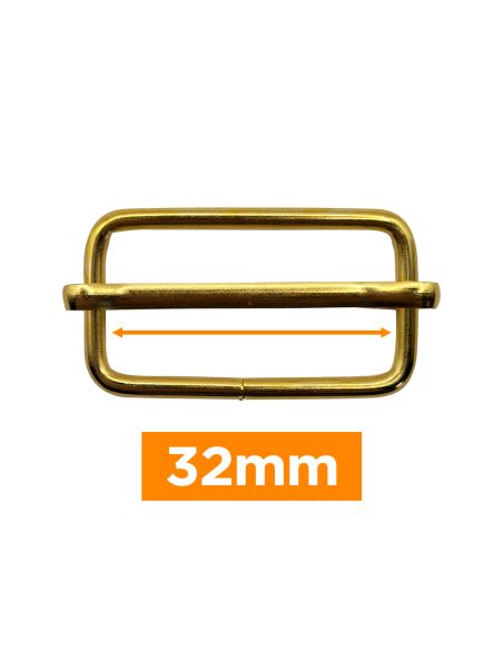 Fibbia scorrevole premium - Oro 32 mm