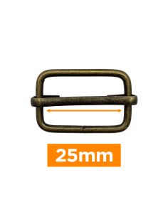 Fibbia scorrevole premium - Bronzo 25 mm