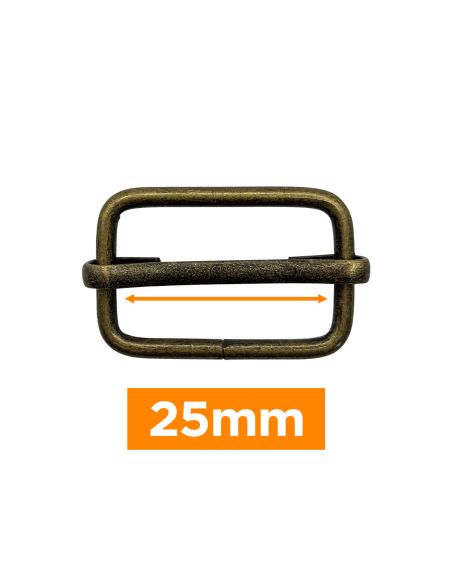 Fibbia scorrevole premium - Bronzo 25 mm