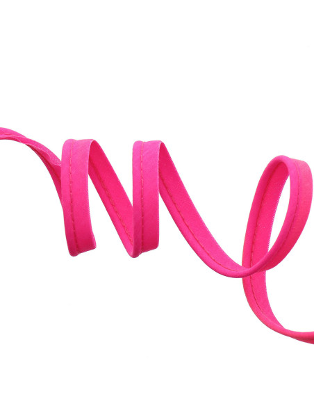 Cordoncino tutto tessuto 10 mm - Rosa fluorescente