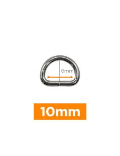 Anello a D premium - Argento 10 mm