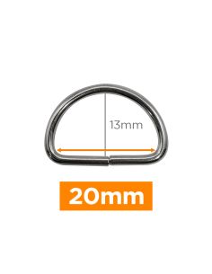 Anello a D premium - Argento 20 mm
