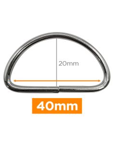 Anello a D premium - Argento 40 mm
