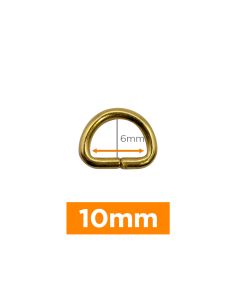 Anello a D premium - Oro 10 mm