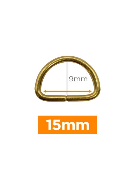 Anello a D premium - Oro 15 mm