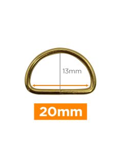 Anello a D premium - Oro 20 mm