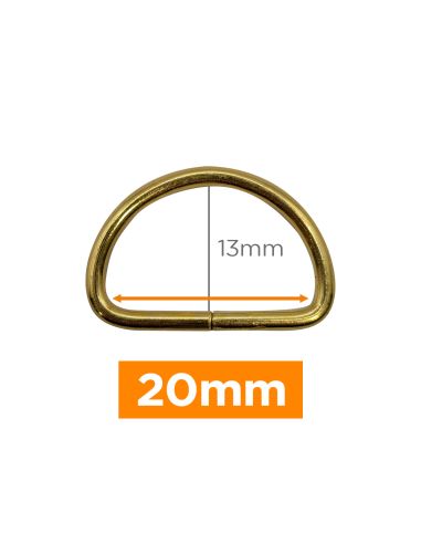Anello a D premium - Oro 20 mm