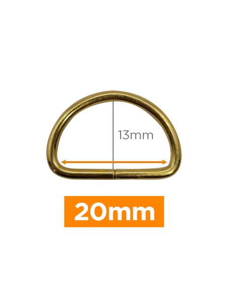 Anello a D premium - Oro 20 mm