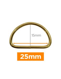 Anello a D premium - Oro 25 mm
