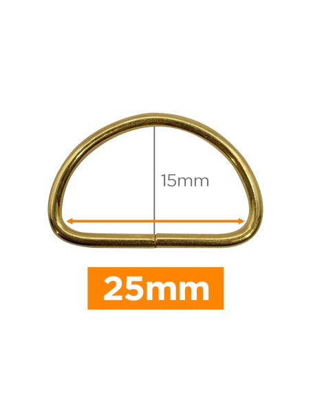 Anello a D premium - Oro 25 mm