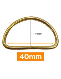 Anello a D premium - Oro 40 mm