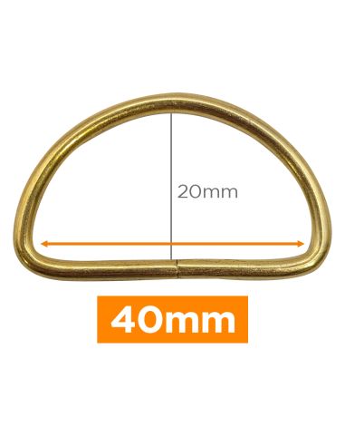 Anello a D premium - Oro 40 mm