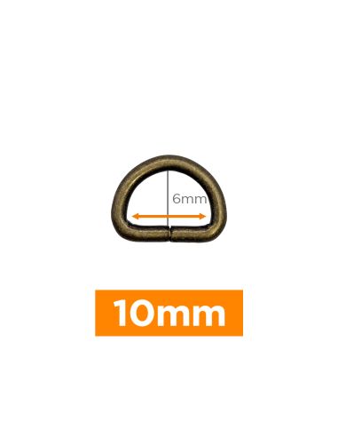 Anello a D premium - Bronzo 10 mm