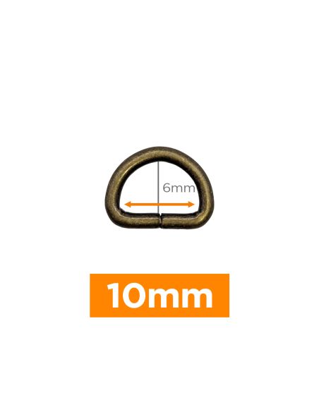 Anello a D premium - Bronzo 10 mm