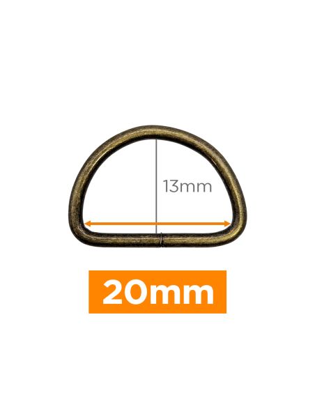 Anello a D premium - Bronzo 20 mm