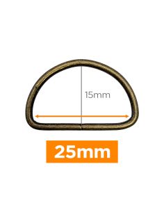 Anello a D premium - Bronzo 25 mm