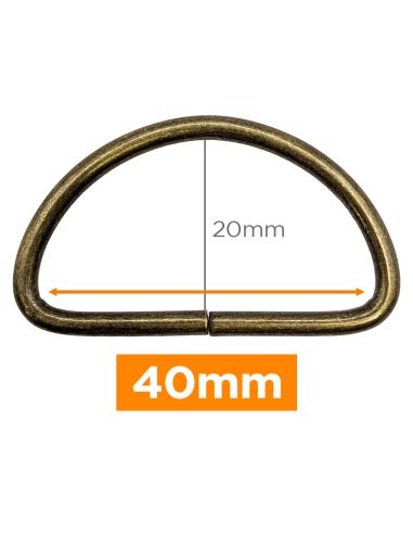 Anello a D premium - Bronzo 40 mm