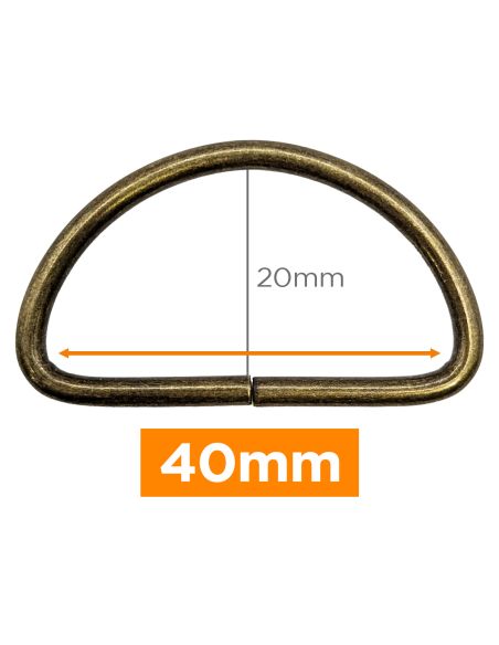 Anello a D premium - Bronzo 40 mm