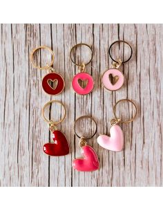 Set di 6 anelli segnapunti - Grandi cuori