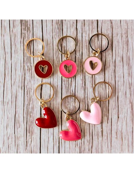Set di 6 anelli segnapunti - Grandi cuori