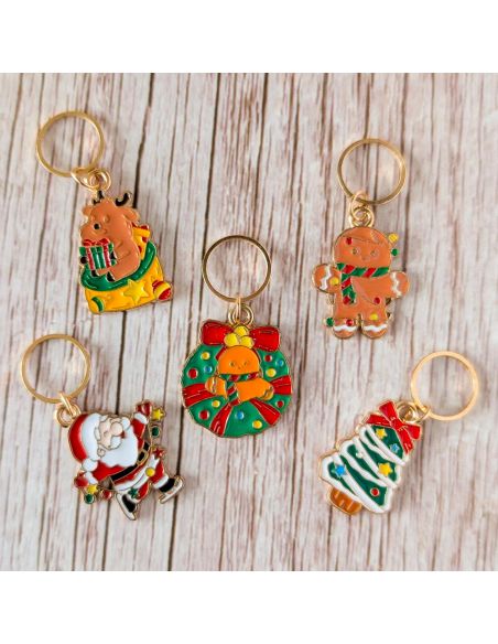Set di 5 anelli segnapunti - Assortimento Natale