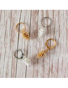 Set di 4 anelli marcapunti - Pigne di pino