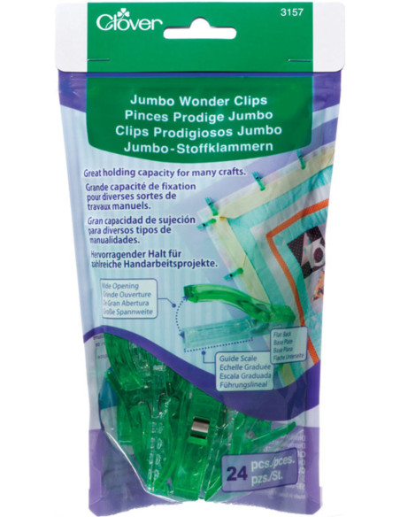 Confezione di 24 mollette Prodige Clover Jumbo - Verde scuro