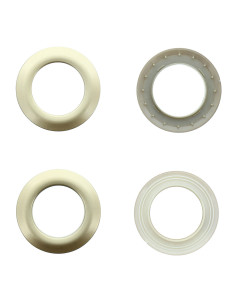 Set di 8 anelli per tende Ø44 mm - Satinati - Beige dorato 2